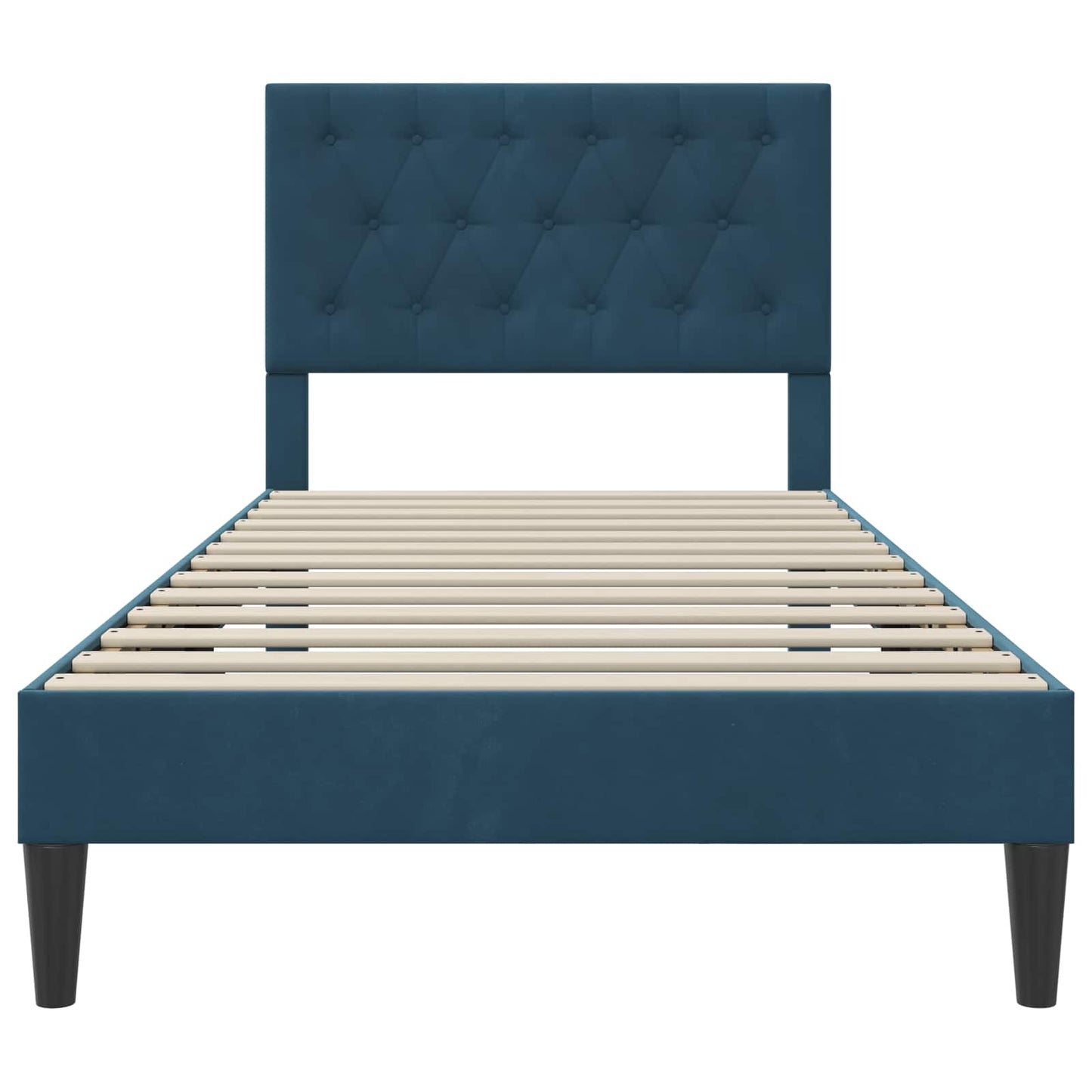 Struttura del letto con testiera Blu 80 x 200 cm Velluto | homemem39