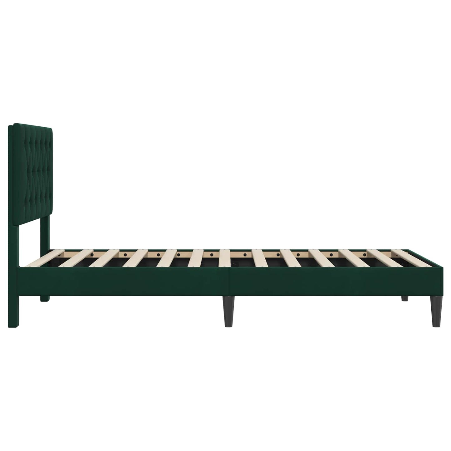 Struttura del letto Verde Scuro 90 x 190 cm Velluto | homemem39