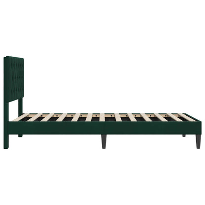 Struttura del letto Verde Scuro 90 x 190 cm Velluto | homemem39