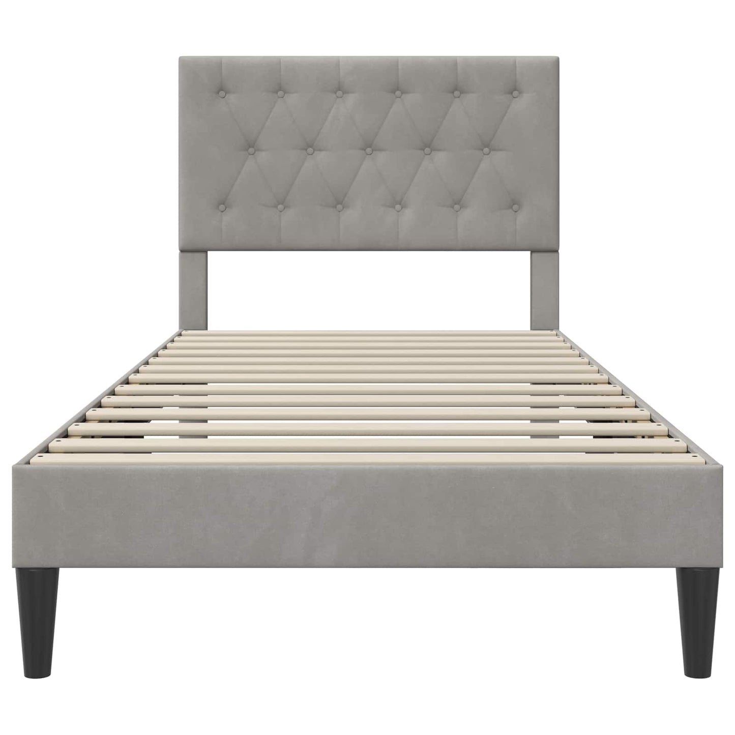 Struttura del letto Grigio Chiaro 100 x 200 cm Velluto | homemem39