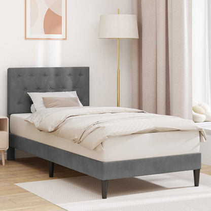 Struttura del letto Grigio Scuro 100 x 200 cm Velluto | homemem39