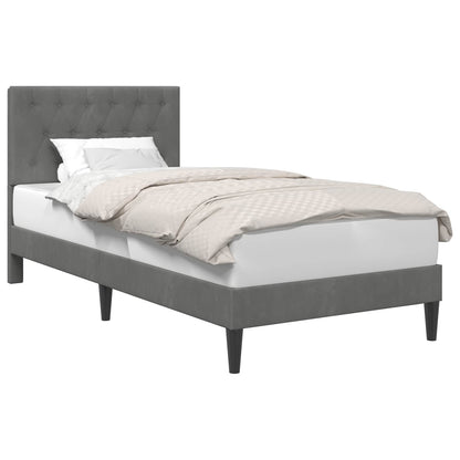 Struttura del letto Grigio Scuro 100 x 200 cm Velluto | homemem39
