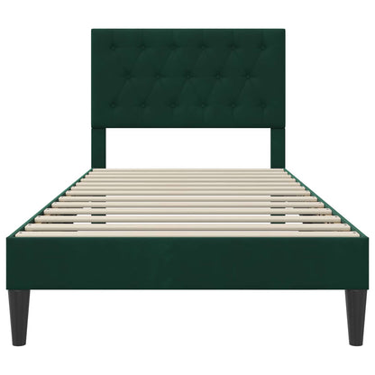 Struttura del letto Verde Scuro 100 x 200 cm Velluto | homemem39