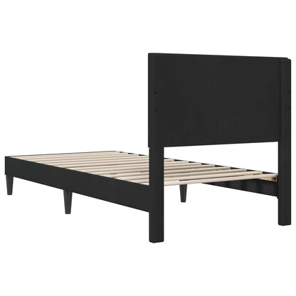 Struttura del letto con testiera Nero 100 x 200 cm Velluto | homemem39