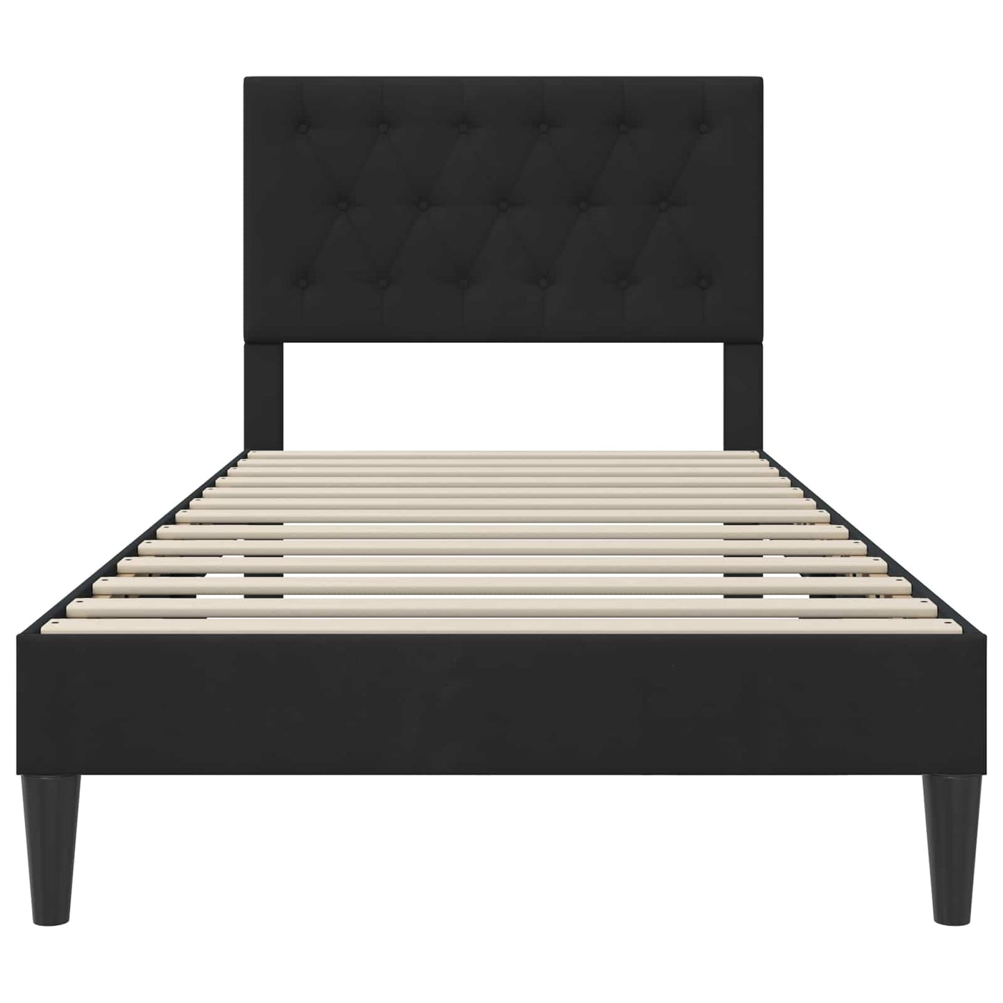 Struttura del letto con testiera Nero 100 x 200 cm Velluto | homemem39