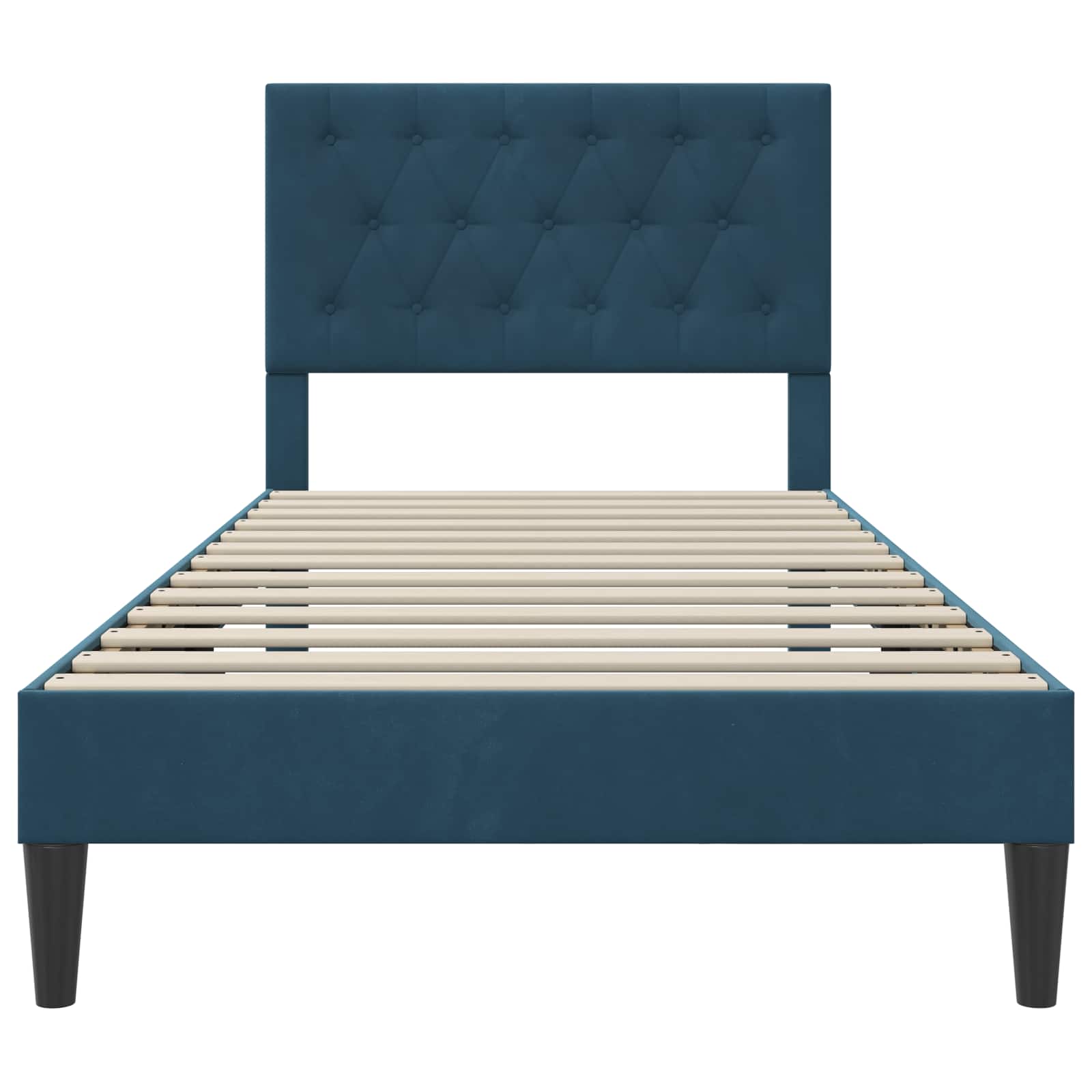 Struttura del letto con testiera Blu 100 x 200 cm Velluto | homemem39