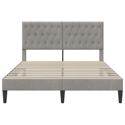 Struttura del letto Grigio Chiaro 120 x 190 cm Velluto | homemem39