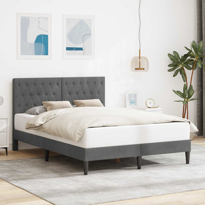 Struttura del letto Grigio Scuro 120 x 190 cm Velluto - homemem39