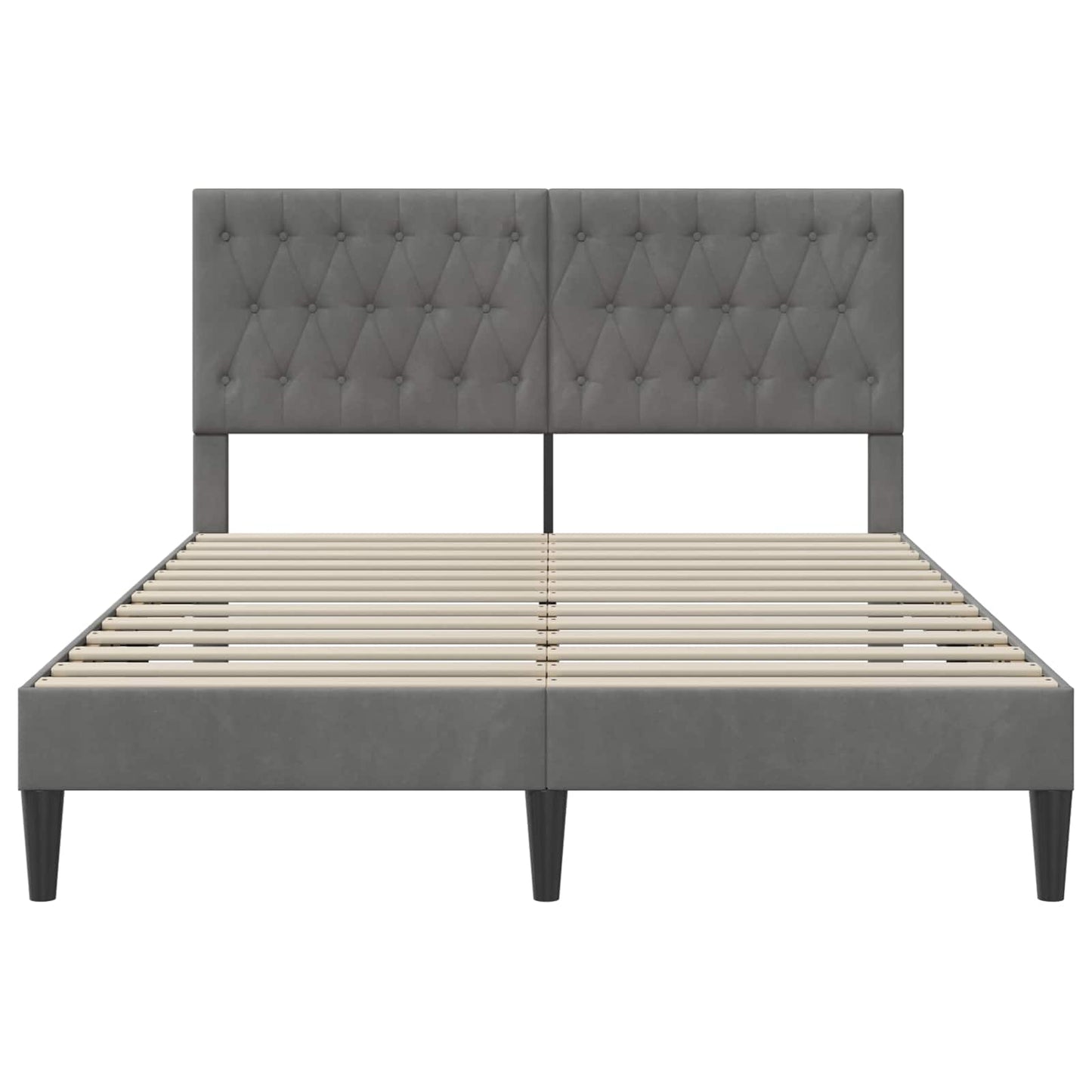 Struttura del letto Grigio Scuro 120 x 190 cm Velluto - homemem39