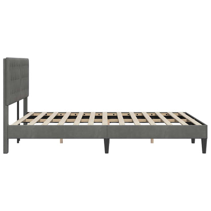 Struttura del letto Grigio Scuro 120 x 190 cm Velluto - homemem39