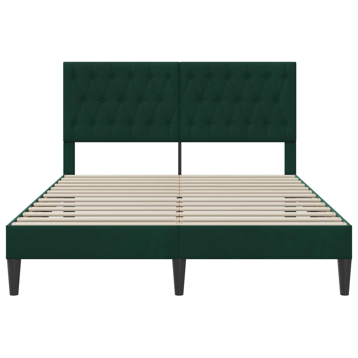 Struttura del letto Verde Scuro 120 x 190 cm Velluto | homemem39