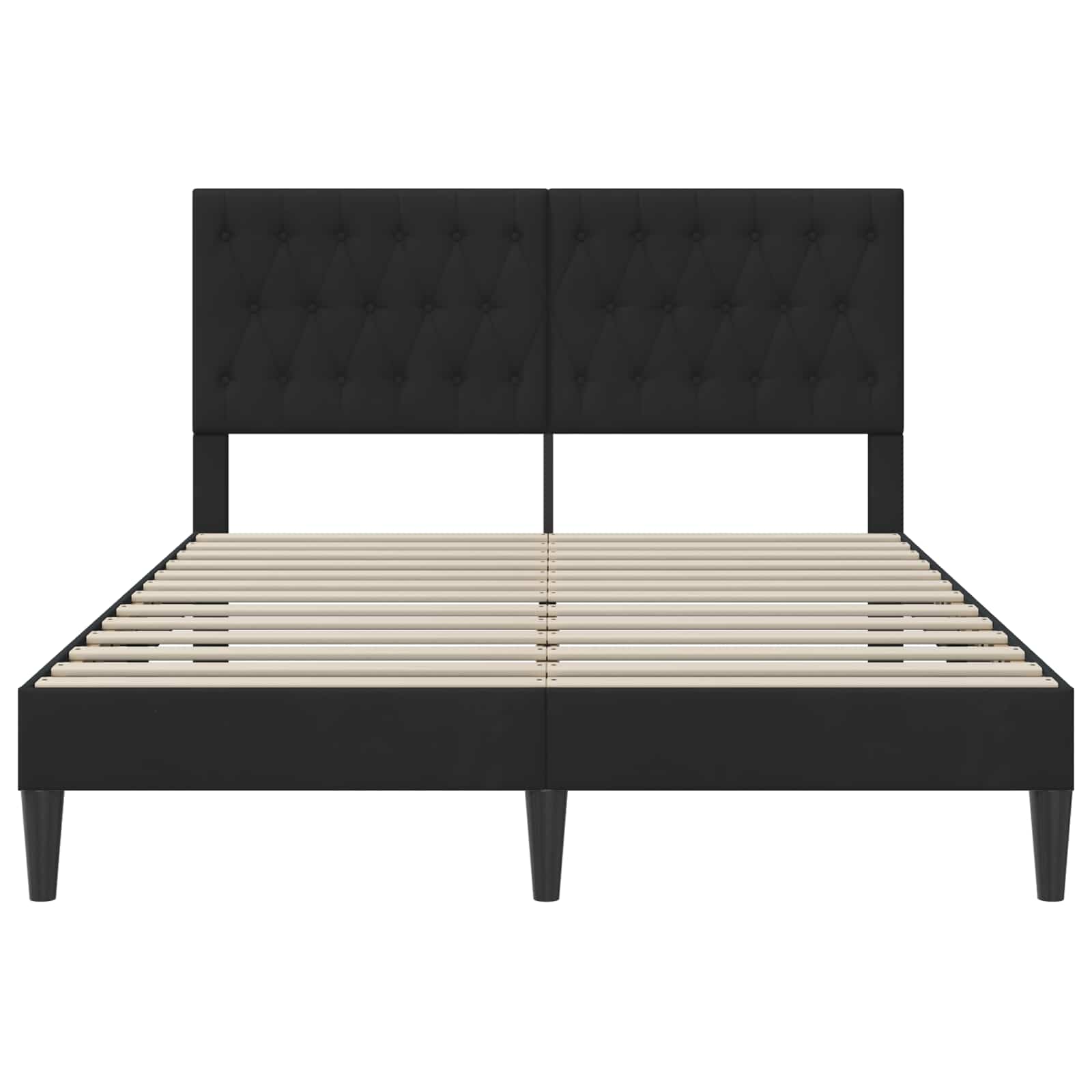 Struttura del letto con testiera Nero 120 x 190 cm Velluto | homemem39