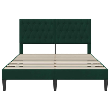 Struttura del letto Verde Scuro 120 x 200 cm Velluto | homemem39