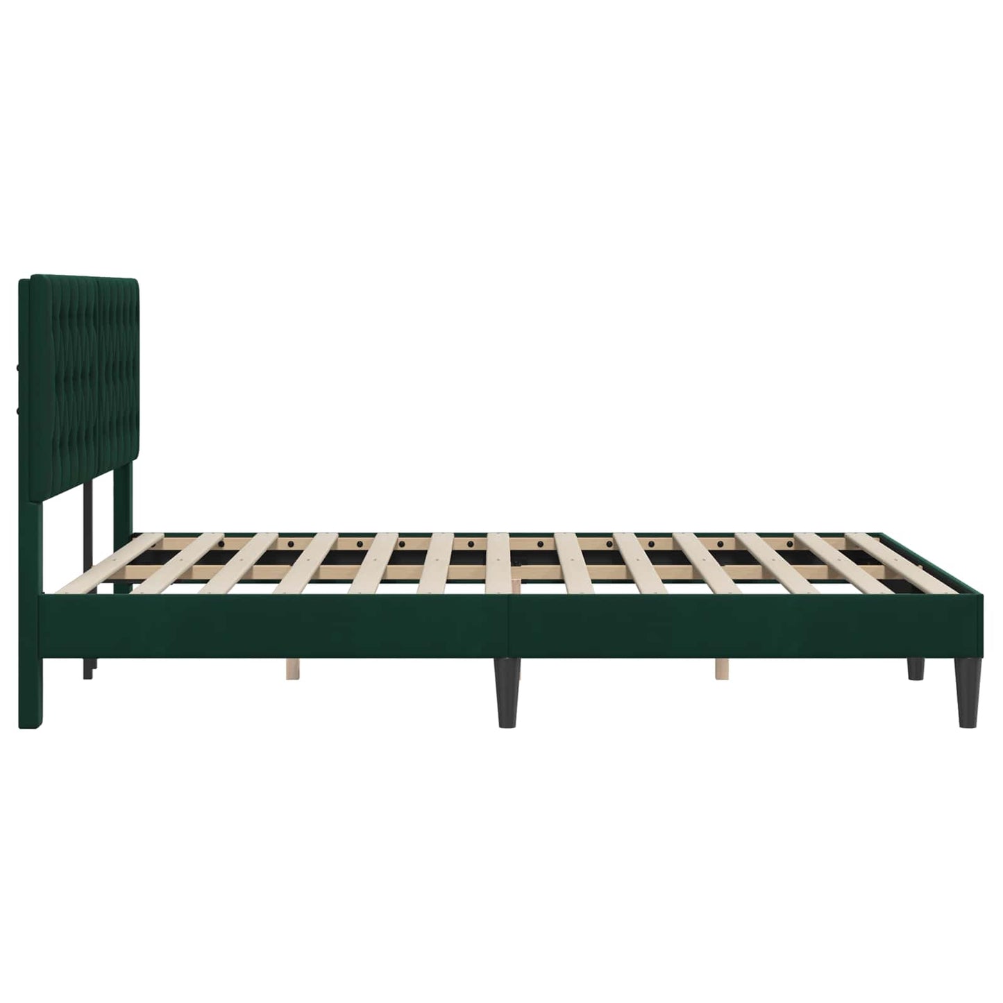 Struttura del letto Verde Scuro 120 x 200 cm Velluto | homemem39