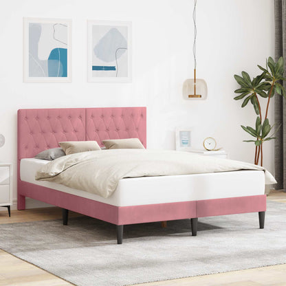 Struttura del letto con testiera Rosa 120 x 200 cm Velluto | homemem39