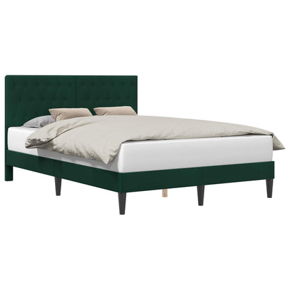 Struttura del letto Verde Scuro 140 x 190 cm Velluto | homemem39