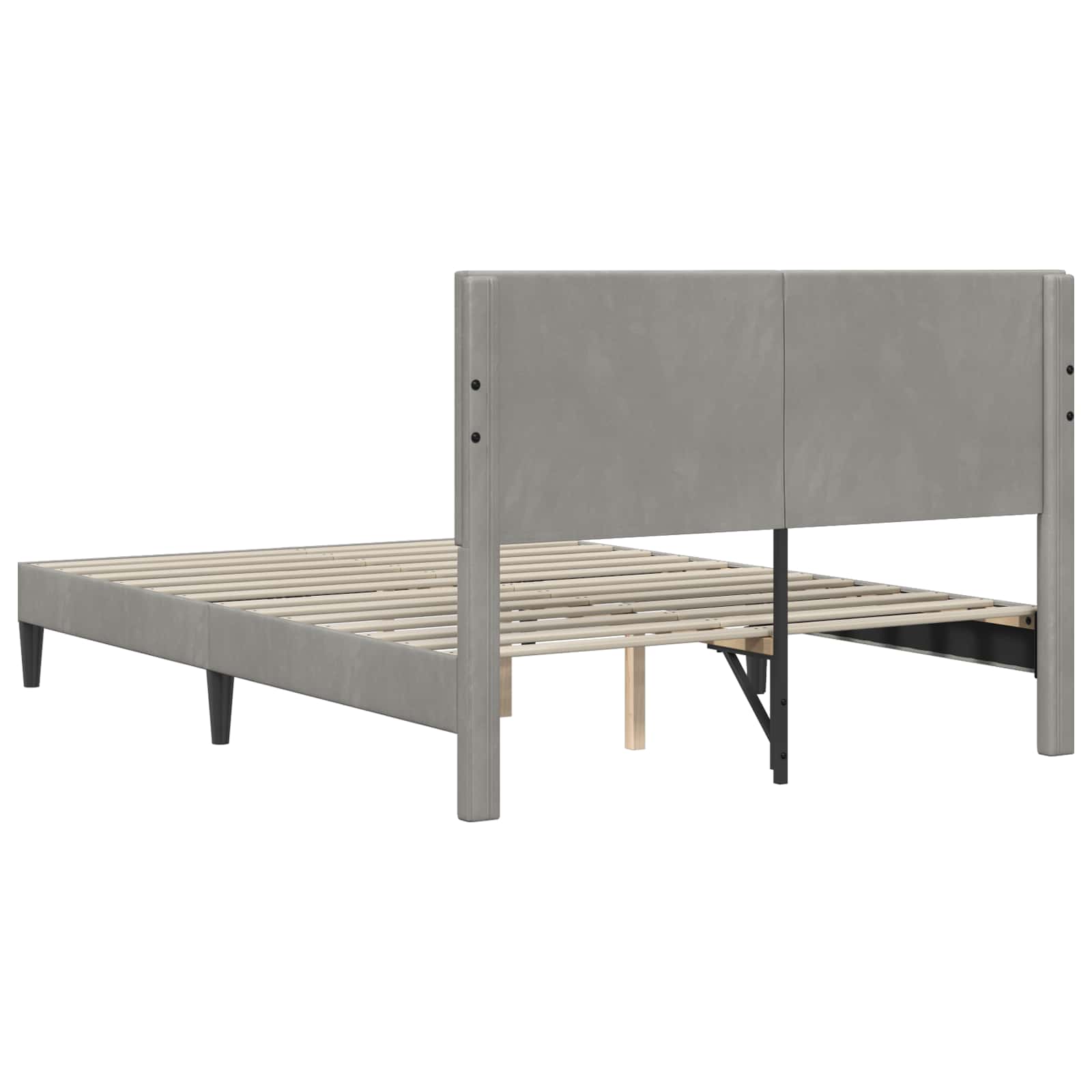 Struttura del letto Grigio Chiaro 140 x 200 cm Velluto | homemem39