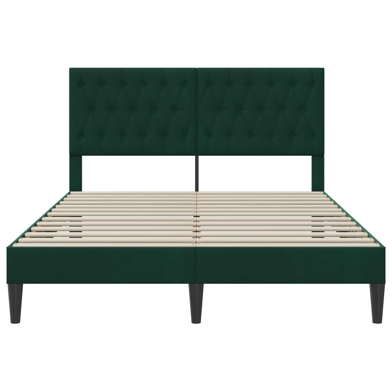 Struttura del letto Verde Scuro 140 x 200 cm Velluto | homemem39