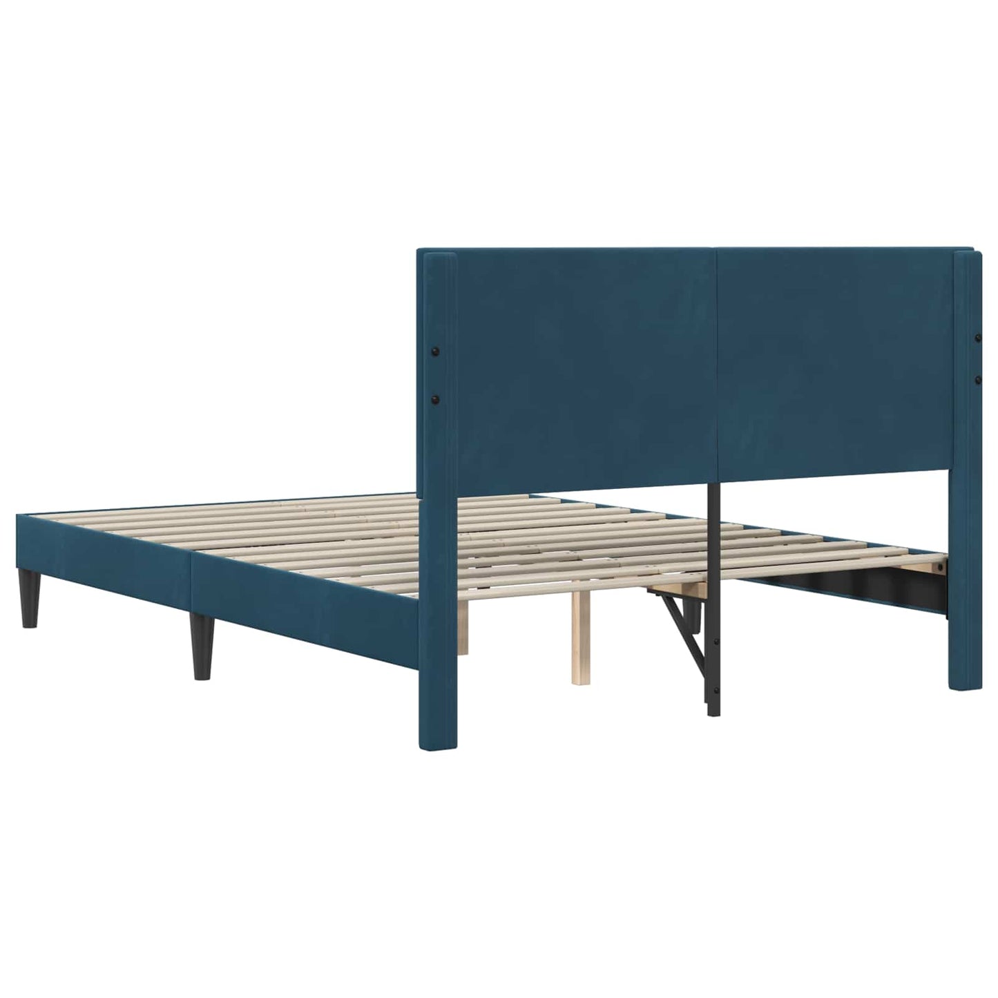 Struttura del letto con testiera Blu 140 x 200 cm Velluto | homemem39