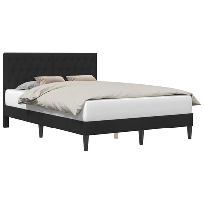 Struttura del letto con testiera Nero 160 x 200 cm Velluto | homemem39