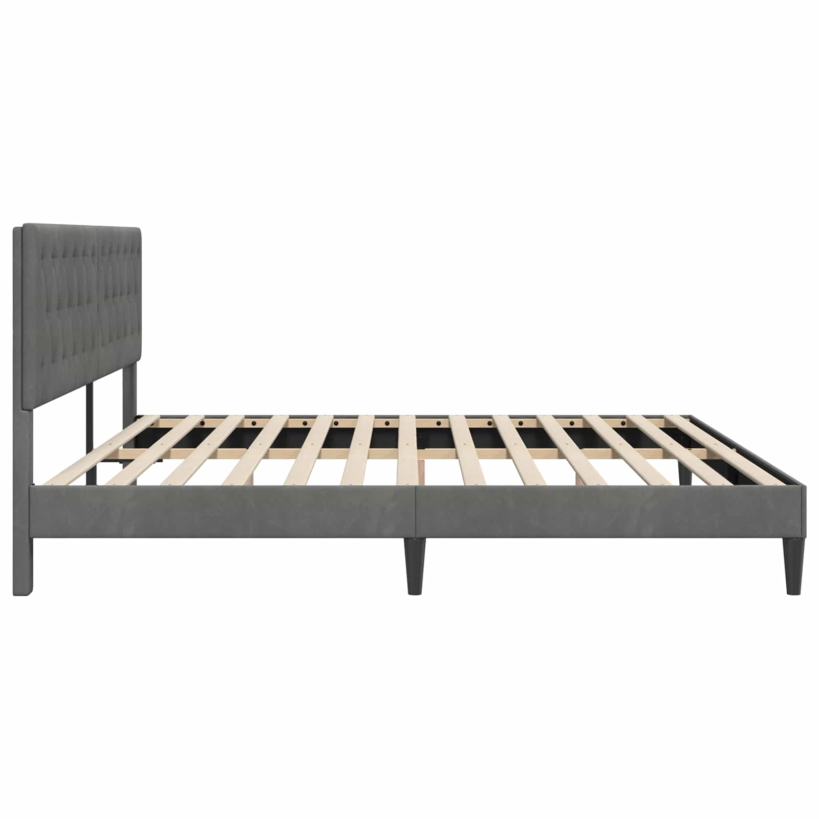 Struttura del letto Grigio Scuro 180 x 200 cm Velluto | homemem39