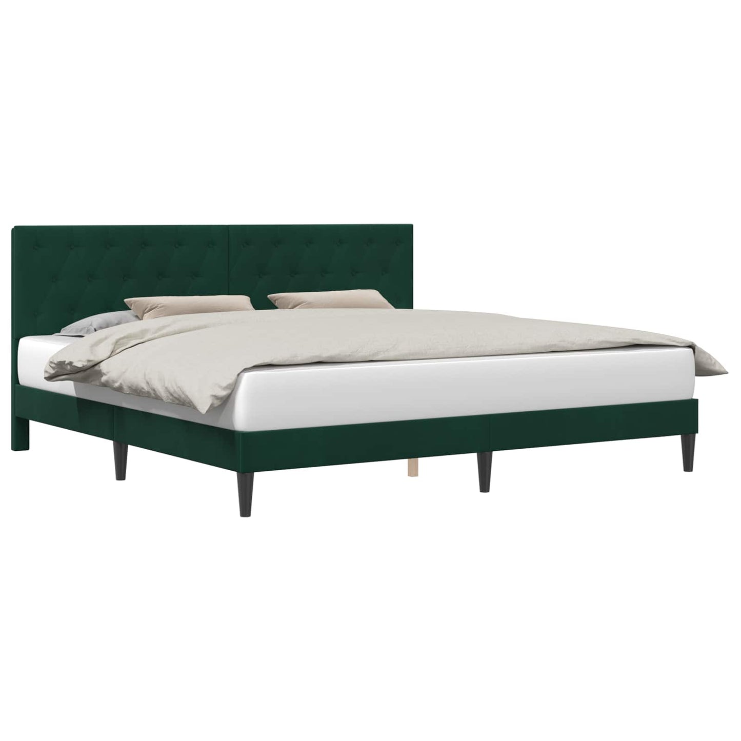 Struttura del letto Verde Scuro 180 x 200 cm Velluto | homemem39
