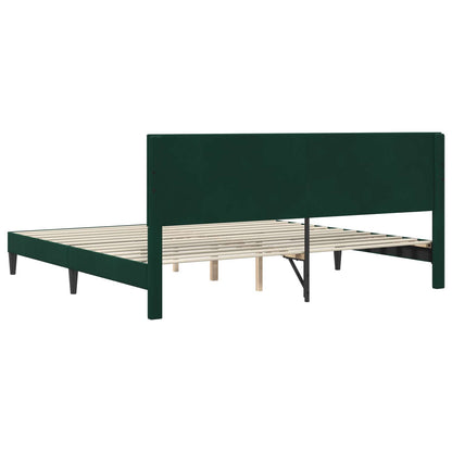 Struttura del letto Verde Scuro 180 x 200 cm Velluto | homemem39