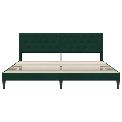 Struttura del letto Verde Scuro 180 x 200 cm Velluto | homemem39