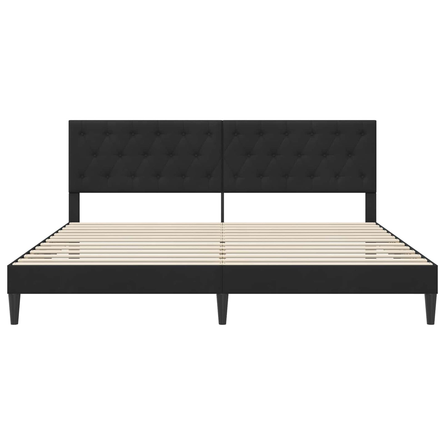 Struttura del letto con testiera Nero 180 x 200 cm Velluto | homemem39