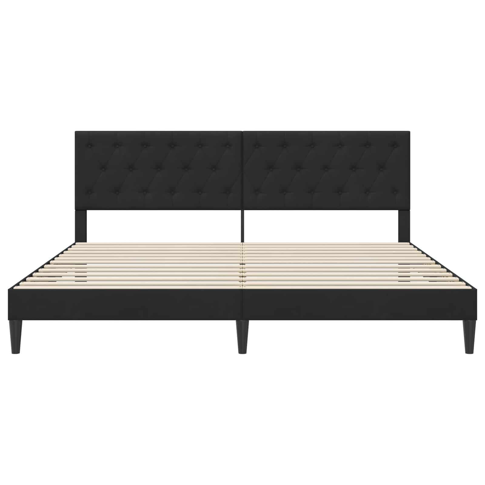Struttura del letto con testiera Nero 180 x 200 cm Velluto | homemem39