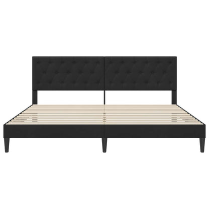 Struttura del letto con testiera Nero 180 x 200 cm Velluto | homemem39