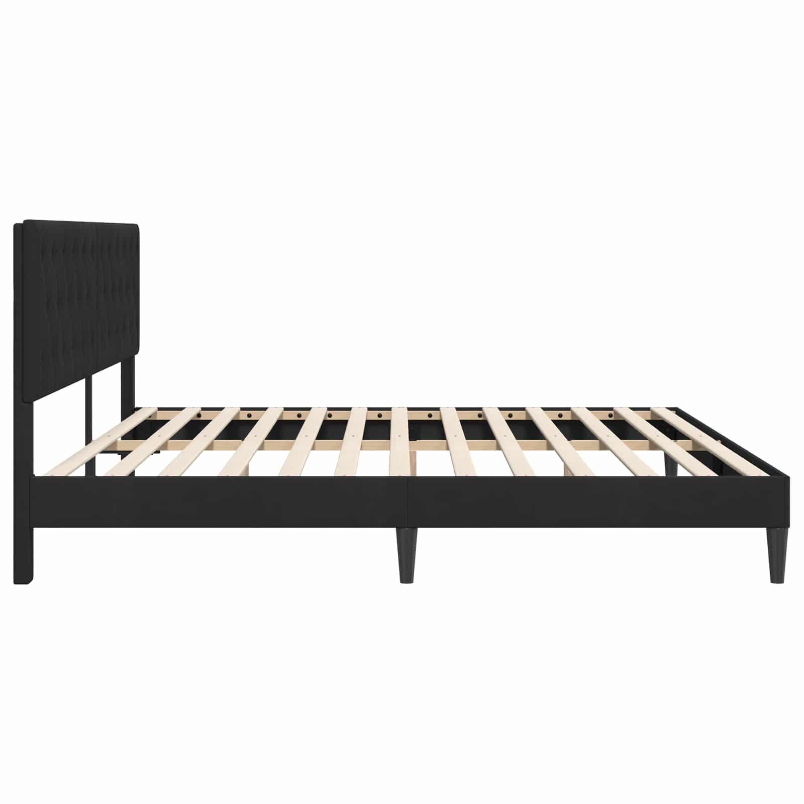 Struttura del letto con testiera Nero 180 x 200 cm Velluto | homemem39