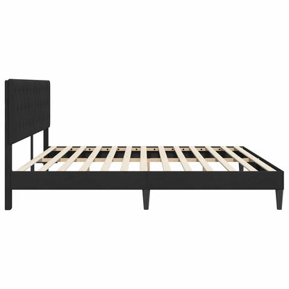 Struttura del letto con testiera Nero 180 x 200 cm Velluto | homemem39