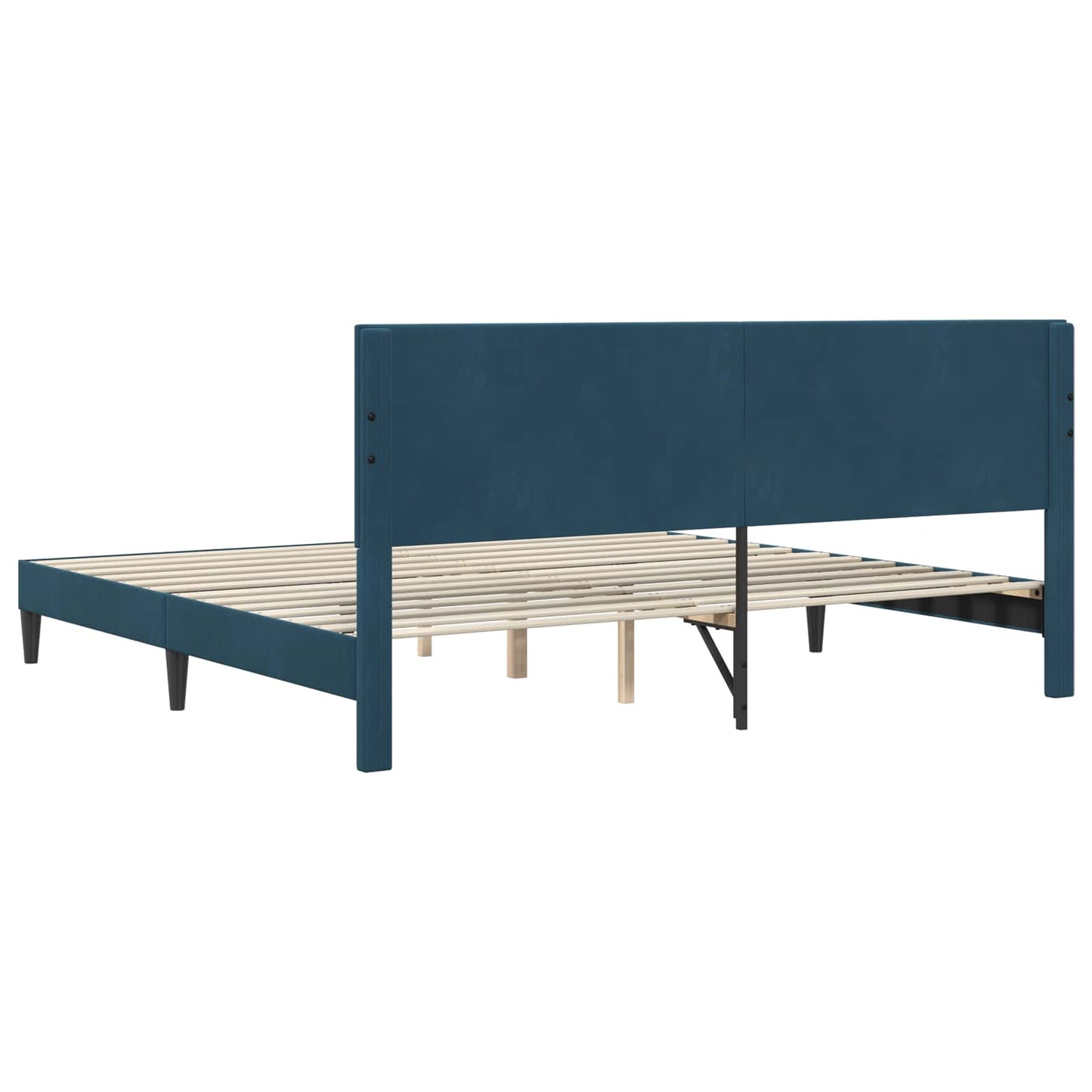 Struttura del letto con testiera Blu 180 x 200 cm Velluto | homemem39