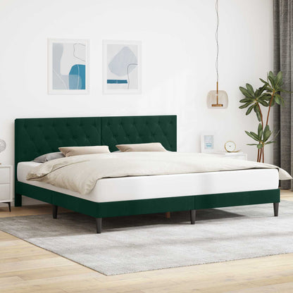 Struttura del letto Verde Scuro 200 x 200 cm Velluto | homemem39