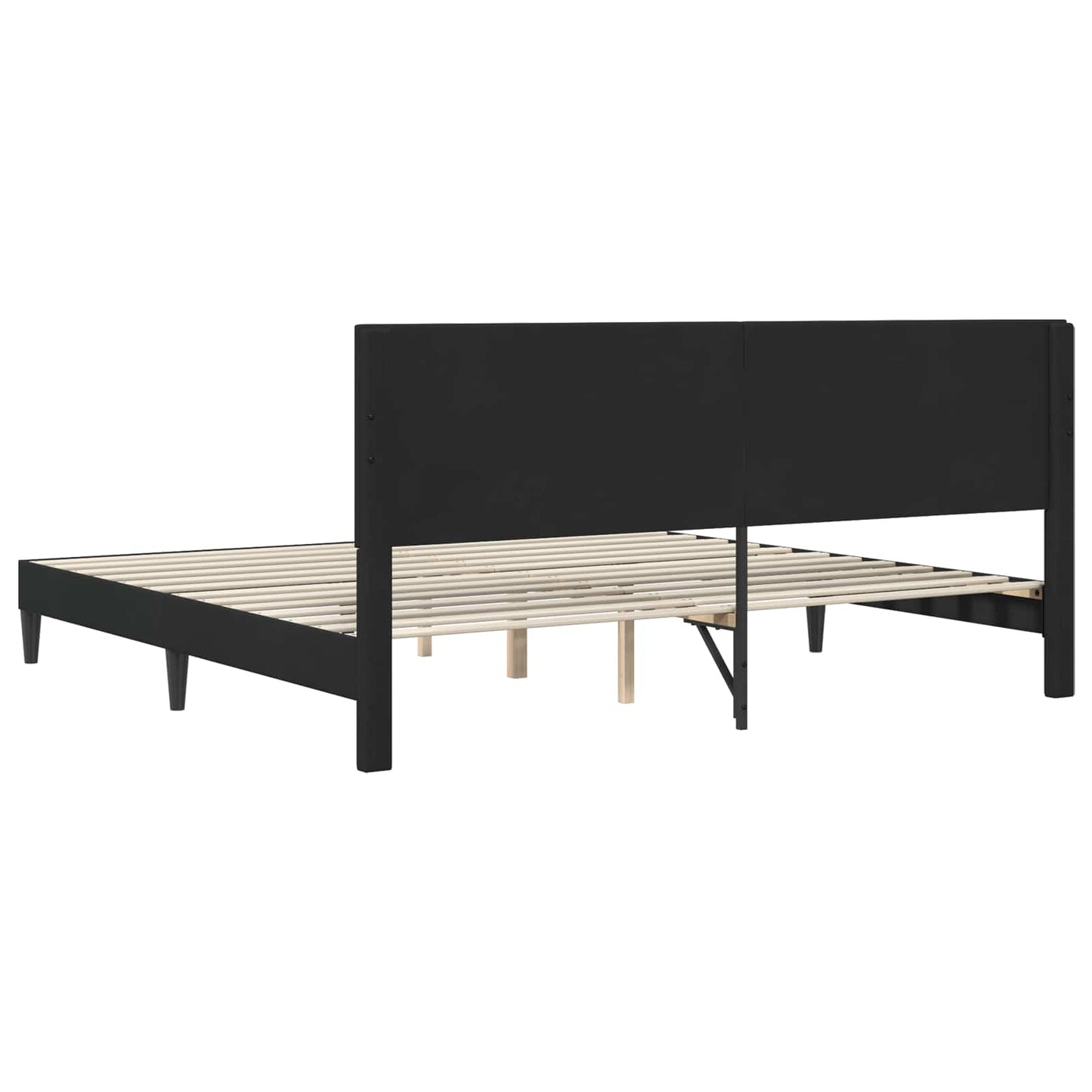 Struttura del letto con testiera Nero 200 x 200 cm Velluto | homemem39