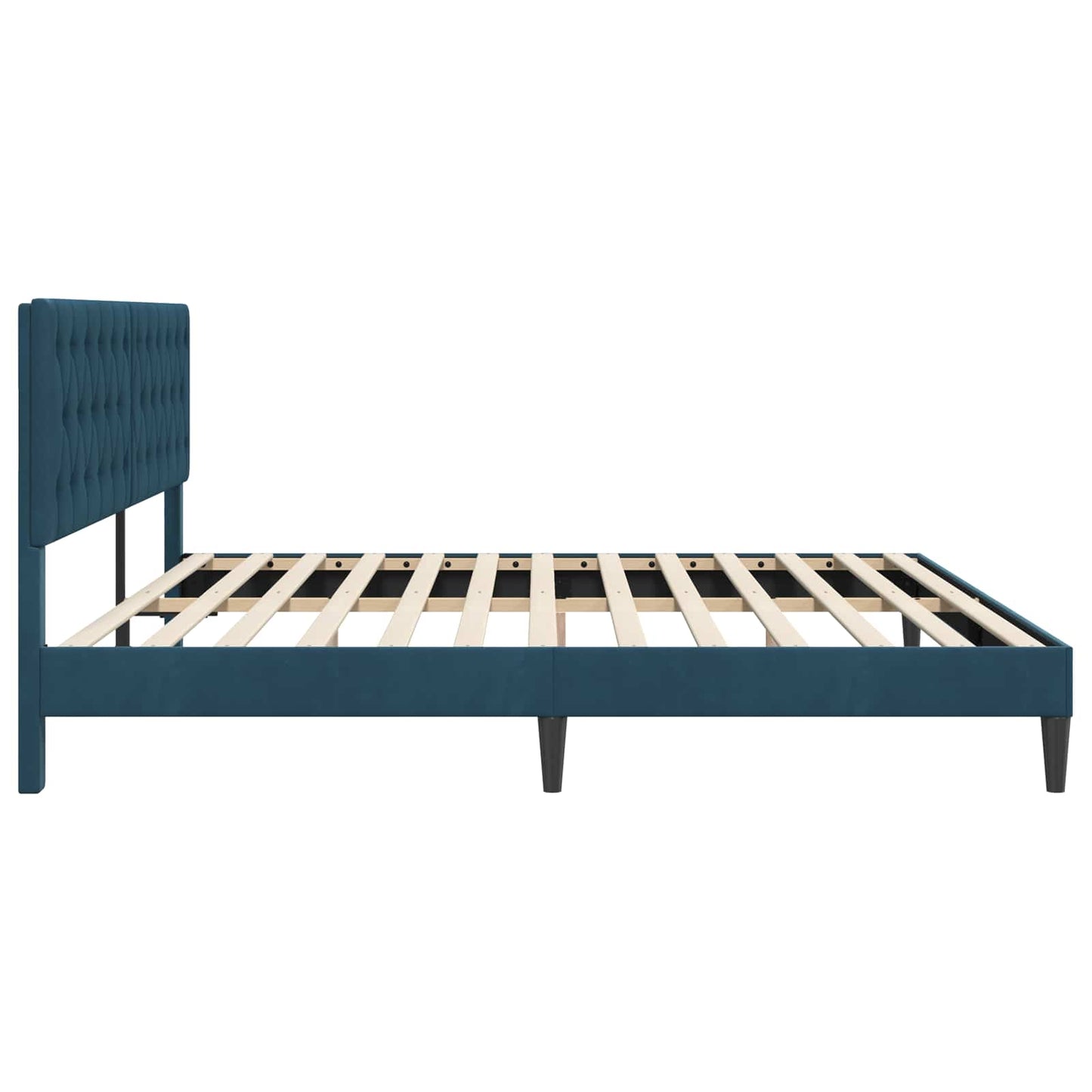 Struttura del letto con testiera Blu 200 x 200 cm Velluto | homemem39