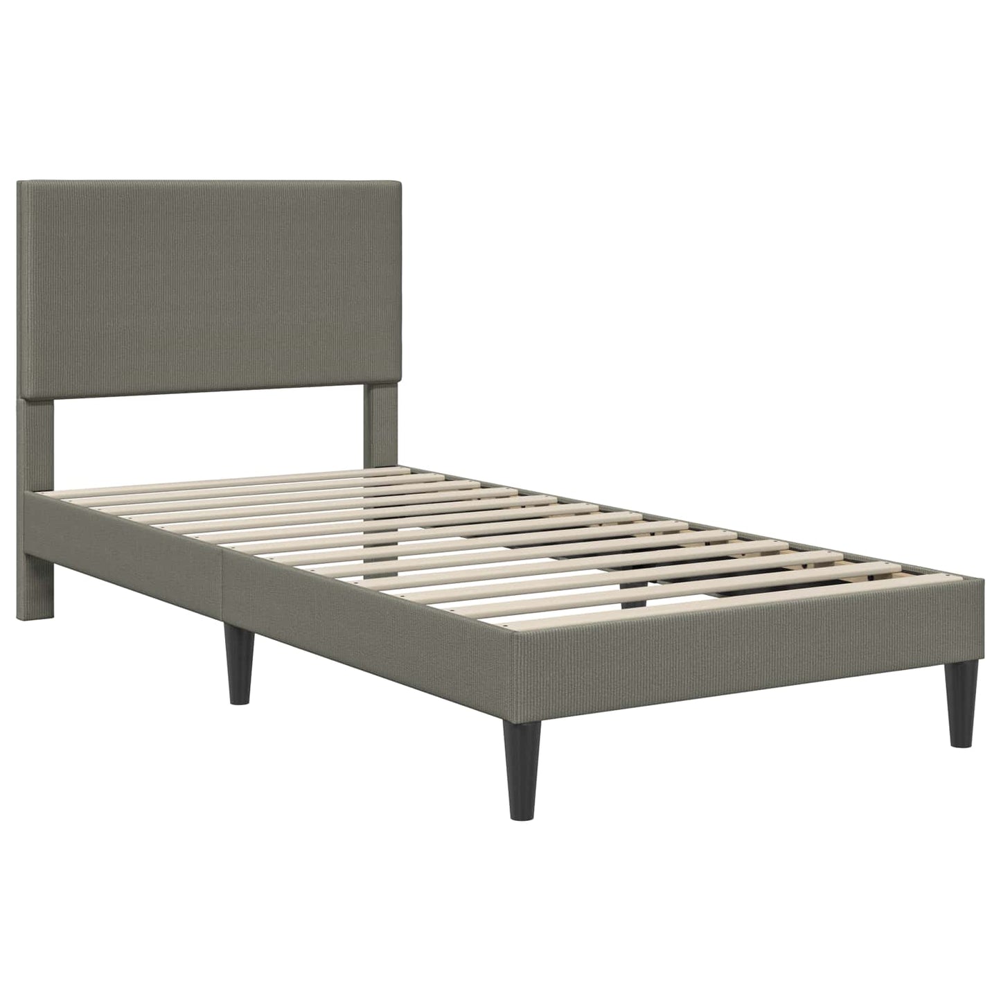 Struttura del letto Grigio Chiaro 80 x 200 cm Tessuto in Cords | homemem39