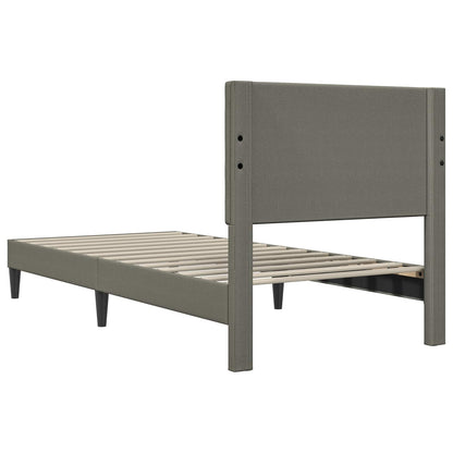 Struttura del letto Grigio Chiaro 80 x 200 cm Tessuto in Cords | homemem39