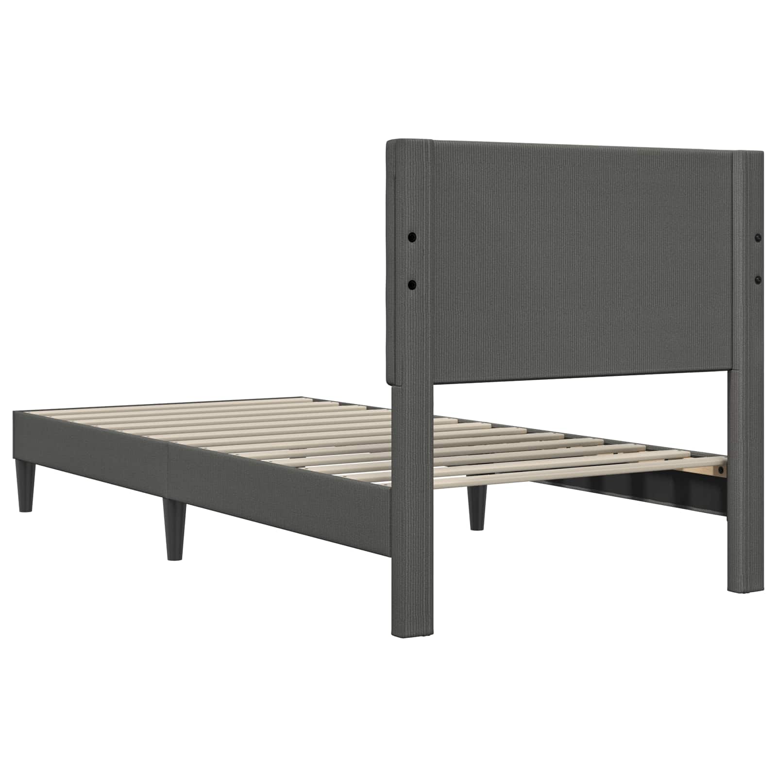 Struttura del letto Grigio Scuro 80 x 200 cm Tessuto in Cords | homemem39