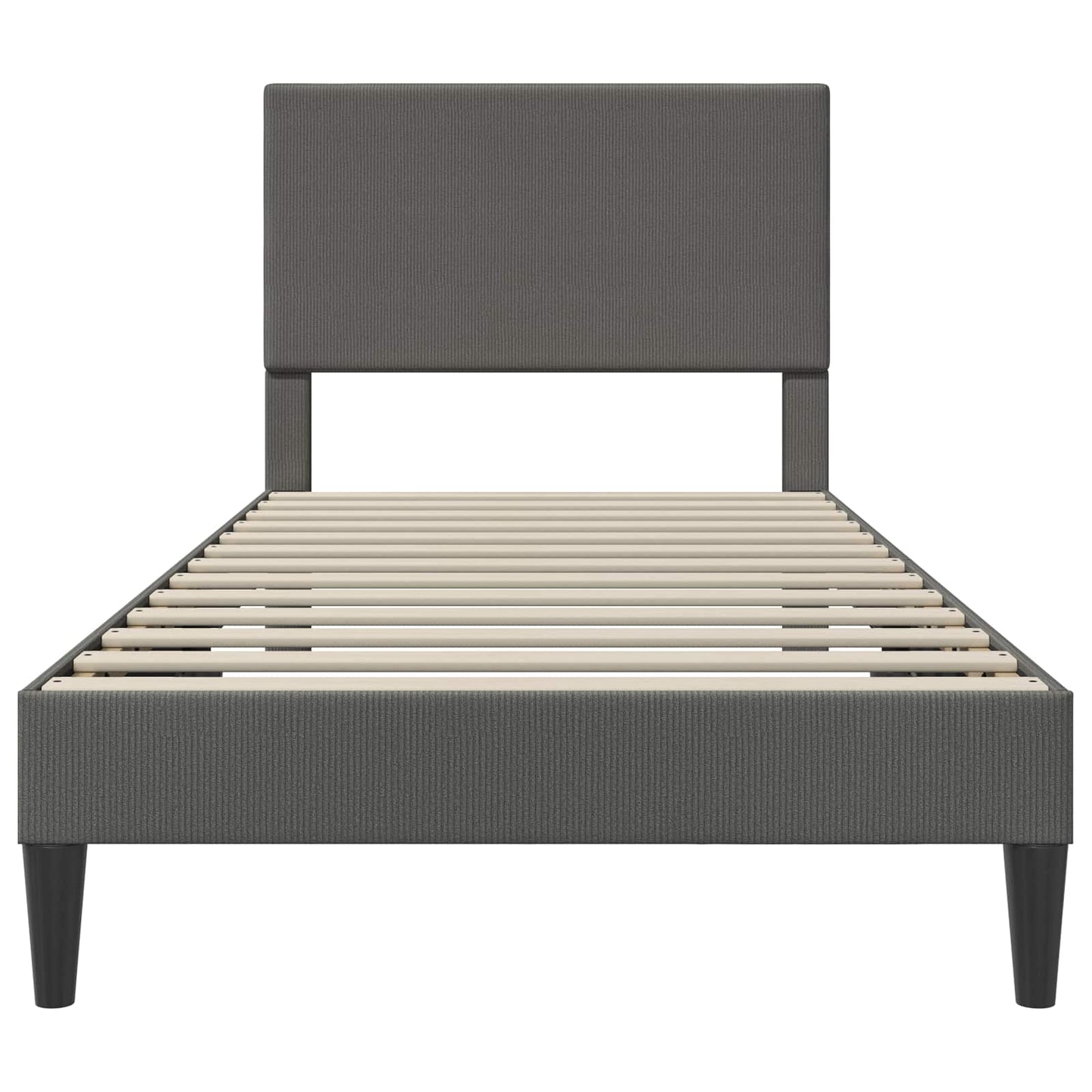 Struttura del letto Grigio Scuro 80 x 200 cm Tessuto in Cords | homemem39