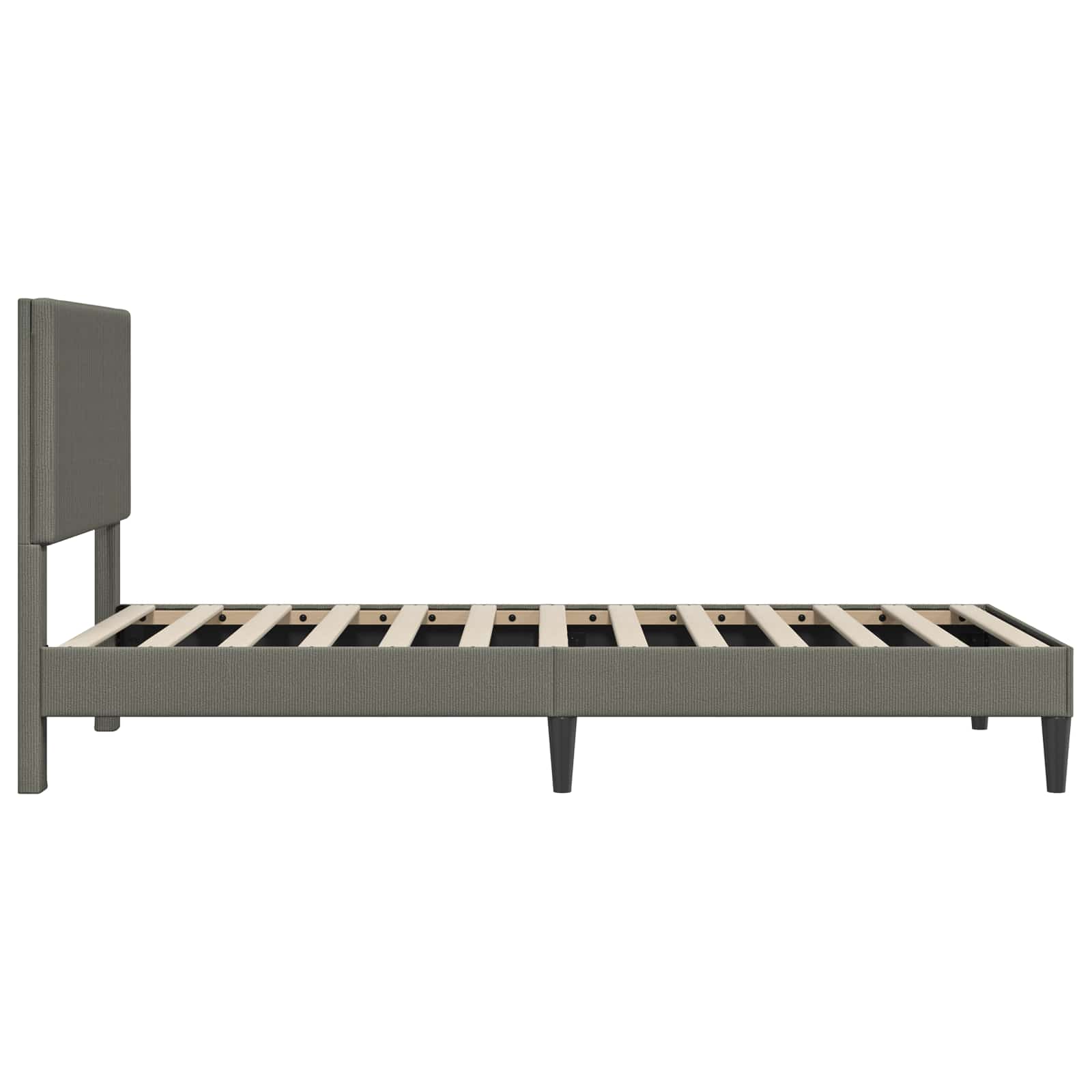 Struttura del letto Grigio Chiaro 90 x 190 cm Tessuto in Cords | homemem39