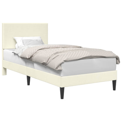 Struttura del letto Crema 90 x 190 cm Tessuto in Cords | homemem39