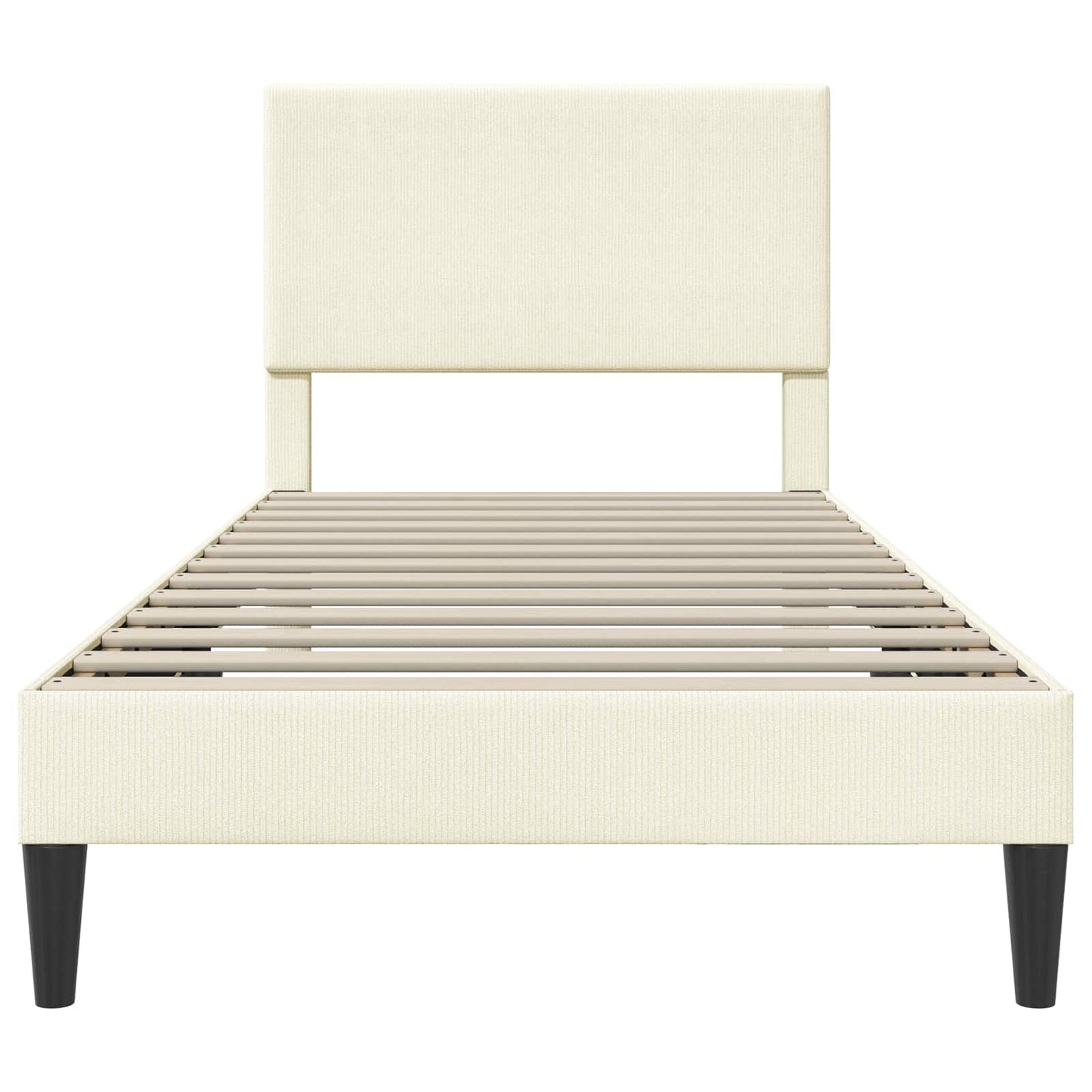 Struttura del letto Crema 90 x 190 cm Tessuto in Cords | homemem39