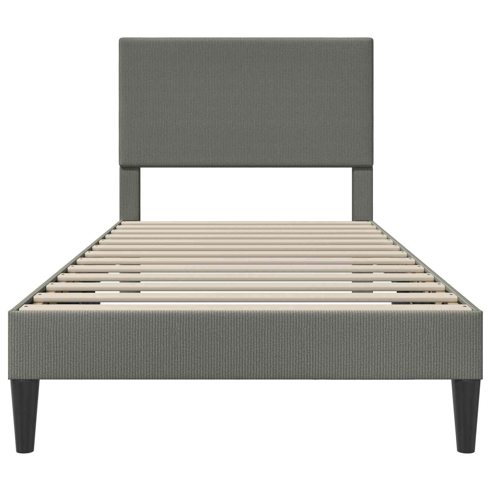 Struttura del letto Grigio Chiaro 90 x 200 cm Tessuto in Cords | homemem39