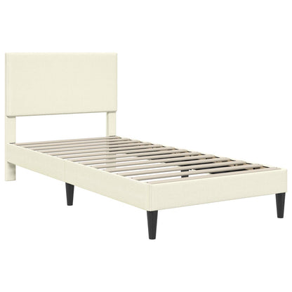 Struttura del letto Crema 90 x 200 cm Tessuto in Cords | homemem39