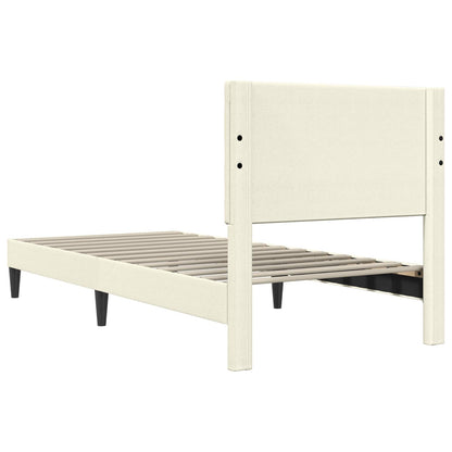 Struttura del letto Crema 100 x 200 cm Tessuto in Cords | homemem39