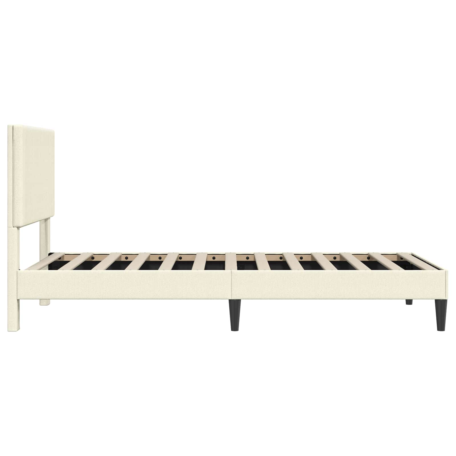 Struttura del letto Crema 100 x 200 cm Tessuto in Cords | homemem39