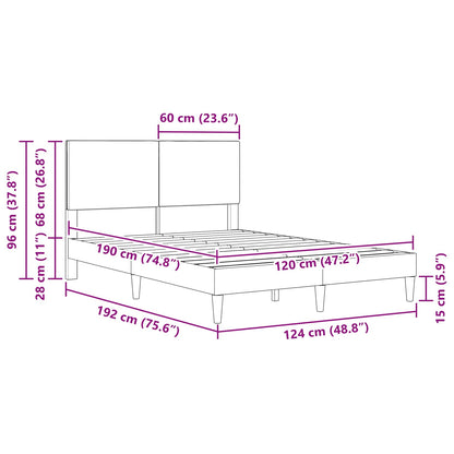 Struttura del letto Crema 120 x 190 cm Tessuto in Cords | homemem39