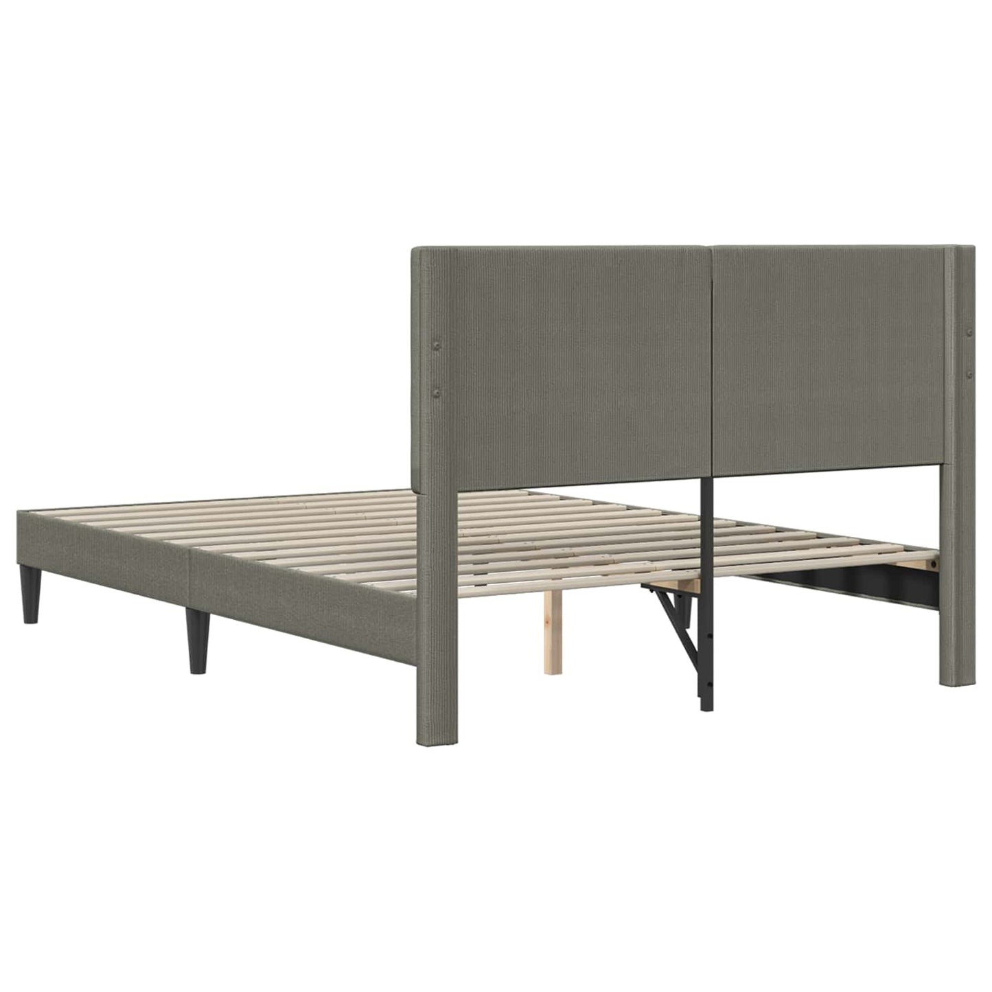 Struttura del letto Grigio Chiaro 120 x 200 cm Tessuto in Cords | homemem39